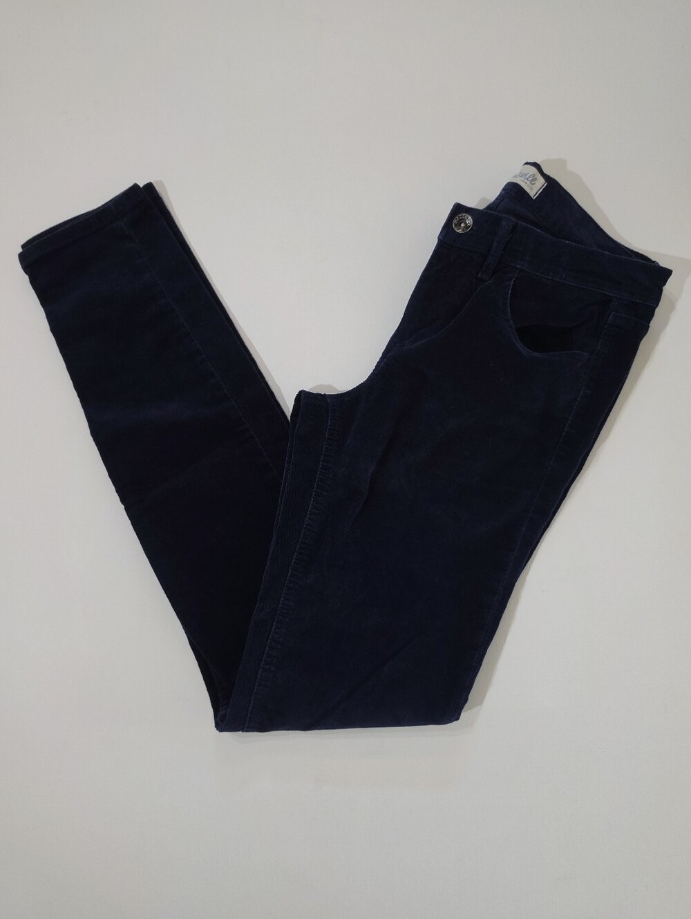 Madewell Low Rise Corduroy Pants Womens 27x32 Navy Blue Skinny Retro Y2K Style